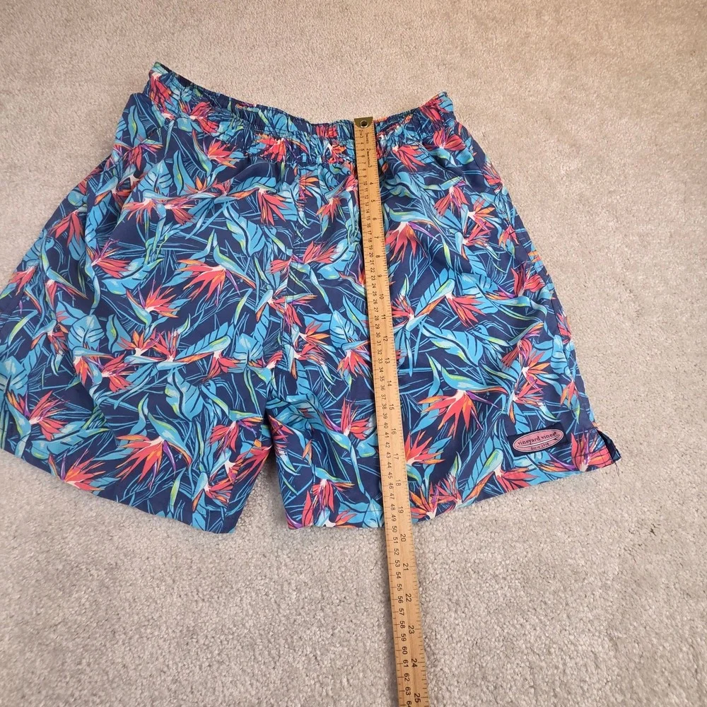 Vineyard Vines Mens‎ Bird of Paradise Floral Swim Trunks Blue Size Large